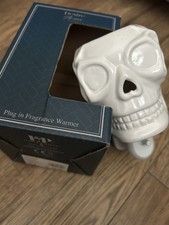 Ceramic Plug-In Skull Design Night Light Wax Melt Oil Burner Halloween