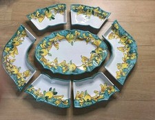 Large Italian Amalfi Coast Ware Hor D'oeuvre Dishes Serving Platter For Buffet