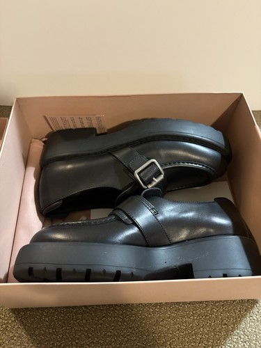Miu black - leather, platform