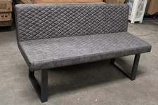 New Grey Metal & Faux Leather