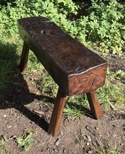 Handmade unique heavy oak bench