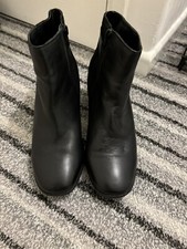 Black Ankle Boots Leather Size