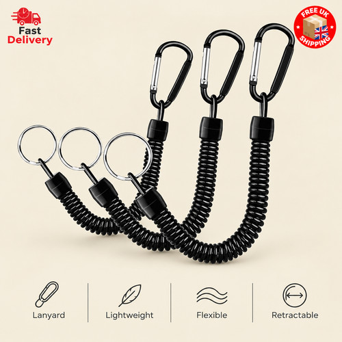 3pcs retractable coil - coil, keychain