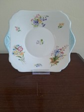 Shelley Blue Trim Wild Flowers