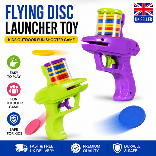 Flying foam disc launcher - foam,