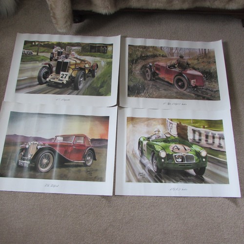 Four classic motor car prints - four,
