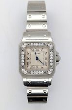 Cartier Santos Galbee Diamond Bezel