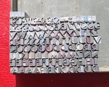 Metal Letterpress Type Art Deco Alphabet 4 To An Inch So I Assume 18 Point.