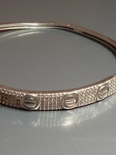 925 Standing Silver Hinge Bracelet Hallmarked