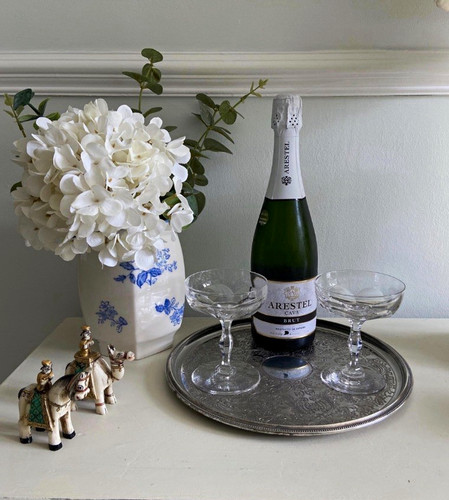 Vintage large round silver - large,