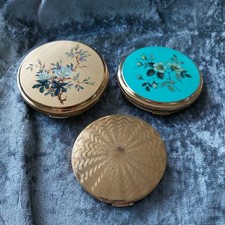 3 Vintage Stratton Powder Compacts.  Good Condition.