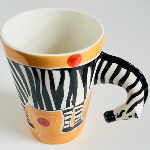 Whittard mug zebra - zebra, orange