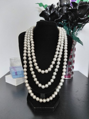Classy imitation pearl long - classy,