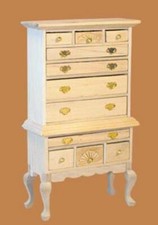 Bare Wood Chippendale Highboy