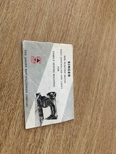 Vintage SINGER  B Z K Motor( foot control ) & Light Instruction Book Used.