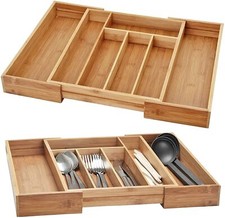 Extendable Bamboo Cutlery Tray