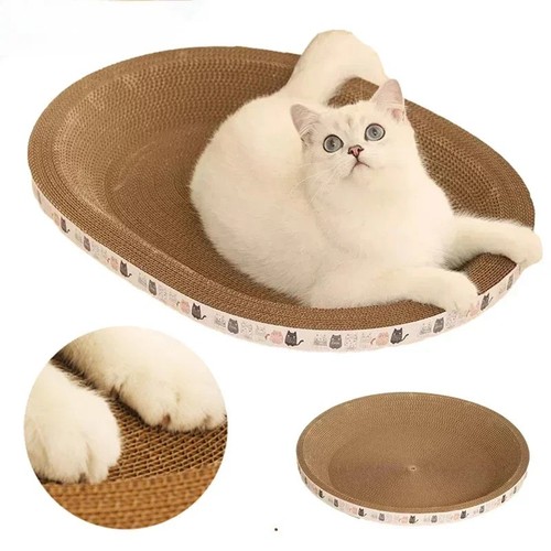 Corrugated cat scratcher bed - cat,
