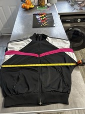 adidas originals vintage tracksuit top L/XL Black Purple Pink White Jacket Rare