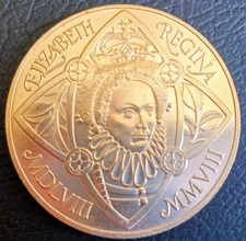 NEW TO MARKET-Retro Queen Eliz II 2008 £5-450th Anniversary Accession of Eliz I