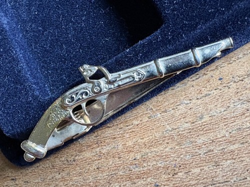 Vintage flintlock pistol tie - vintage,