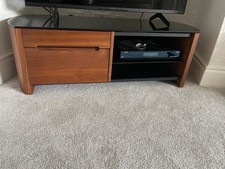 Wood and Glass TV Cabinet With Storage