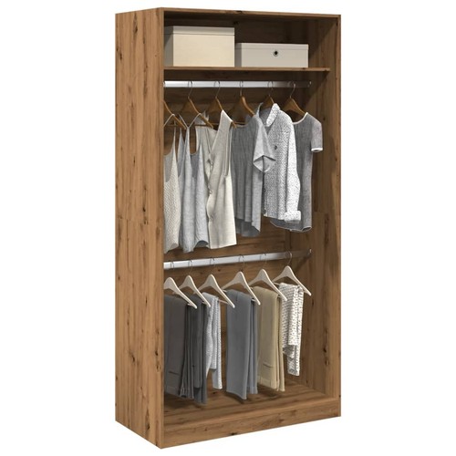 Modern artisan oak wardrobe - oak,