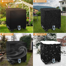 1000L IBC Tank Cover Waterproof Heavy Duty Oxford Fabric Water Tank Cover Win...