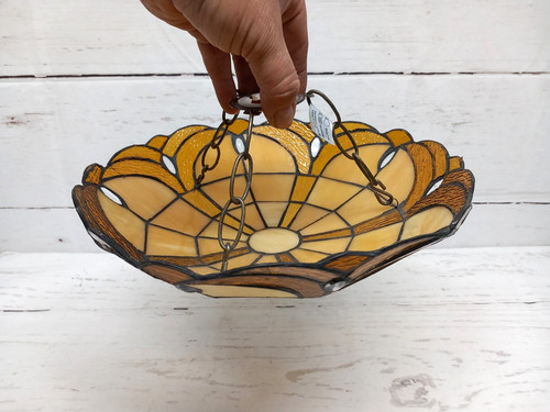 Tiffany style amber - amber, glass