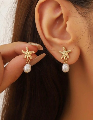 Gold starfish summer pearl