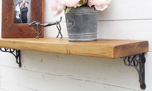 Solid wood floating - , mantel