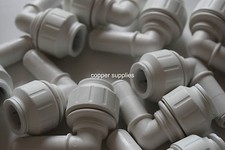 JG JOHN GUEST SPEEDFIT 90º STEM ELBOW BEND 15 - 15 mm PUSH FIT PIPE FITTINGS