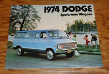 Original 1974 Dodge Sportsman Wagon Sales Brochure 74 B100 B200 B300