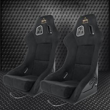 PAIR BLACK RACING SEAT NEW