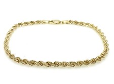 Gold Rope Bracelet 9ct Yellow