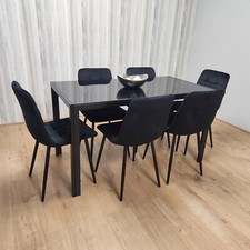 Black kitchen dining - kitchen, table