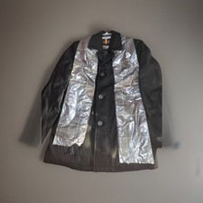 Men’s Dockers Weston Wool Blend Coat With Scarf Charcoal Black Size Small New