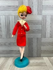 Vintage Posable Doll On Stand