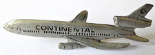 Continental Airlines B-727 Pilot Crew Pewter Hat Vintage Lapel Pin Badge