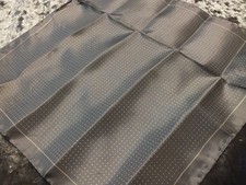 Gents' silk handekerchief, Italian, silver grey with dots