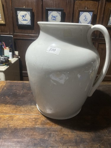 Huge white pottery jug - white, no