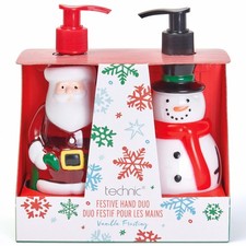 Christmas Hand Wash Gift Set Festive Snowman Cream Lotion Santa Liquid Soap Mum