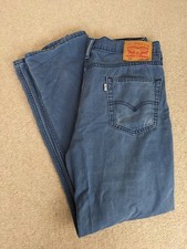Levis 514 Mens Blue Chino Jeans Trousers W34 L32