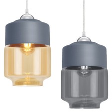 Vintage Smoked Glass Metal