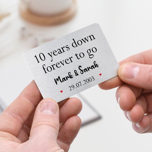 10th tin wedding anniversary - tin,