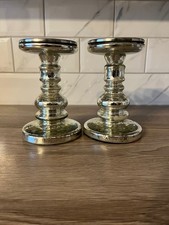 Mercury glass Pillar Candle Holders