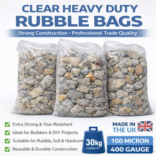Heavy Duty Clear Rubble Sacks