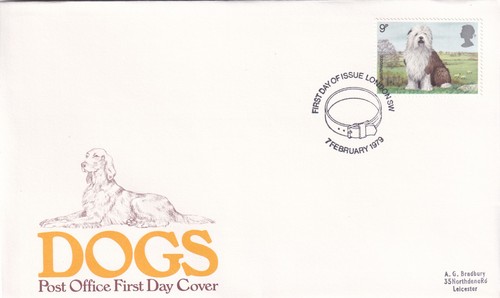 Old english sheepdog fdc - english,