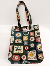 Cath Kidston Tote Shopping Bag Clock Pattern Oil Cloth