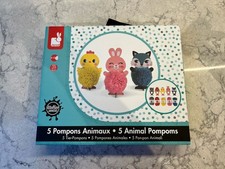 Janod kids craft set - Animal Pom poms - Age 6 -12 years