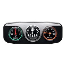 3-in-1 Car Guide Ball Compass with Thermometer & Hygrometer Dashboard Ornament